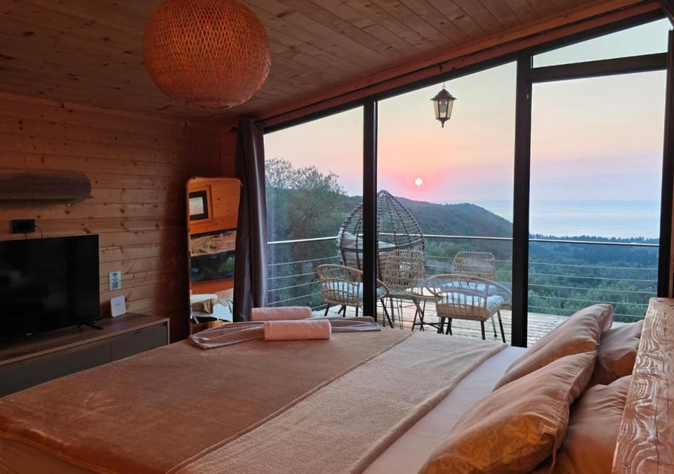 Bed, Natural landscape, Balcony/Terrace, Bedroom