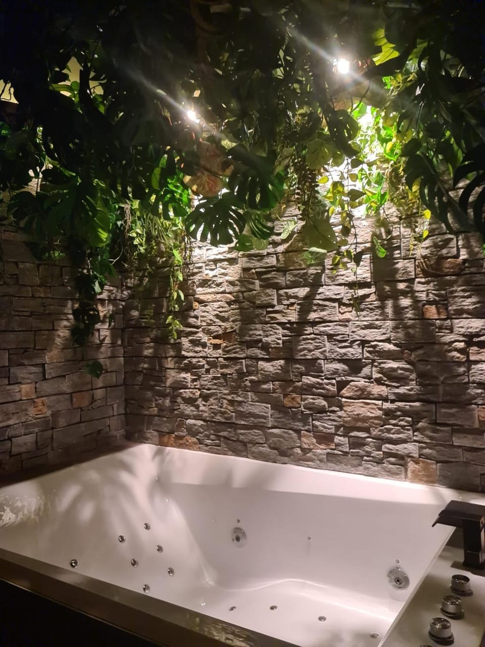 Night, Natural landscape, Hot Tub, Bath