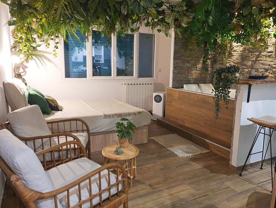 Living room, Bedroom, Bath