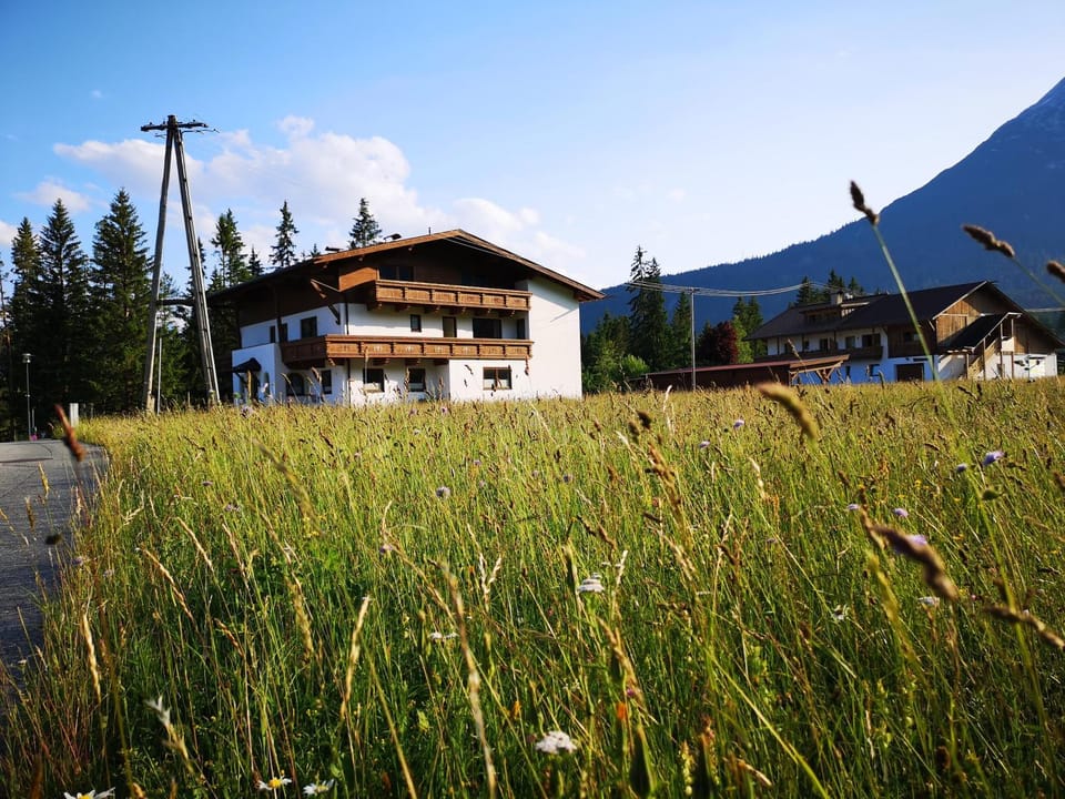 Property building, Spring, Day, Natural landscape, Mountain view