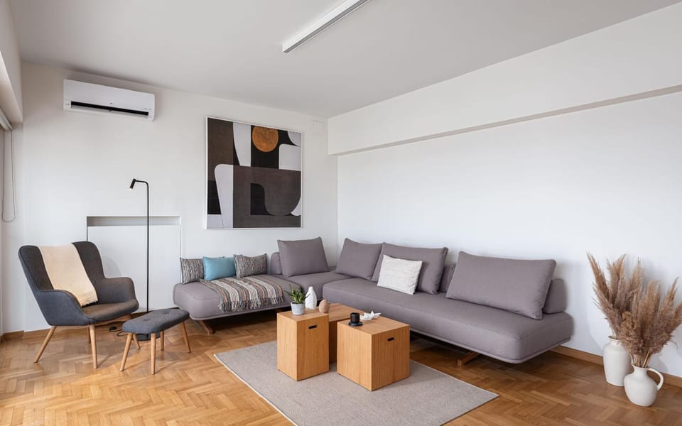 Living room, Seating area, air conditioner