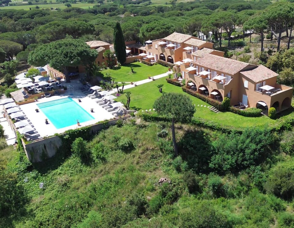 Natural landscape, Bird's eye view, Garden, Swimming pool