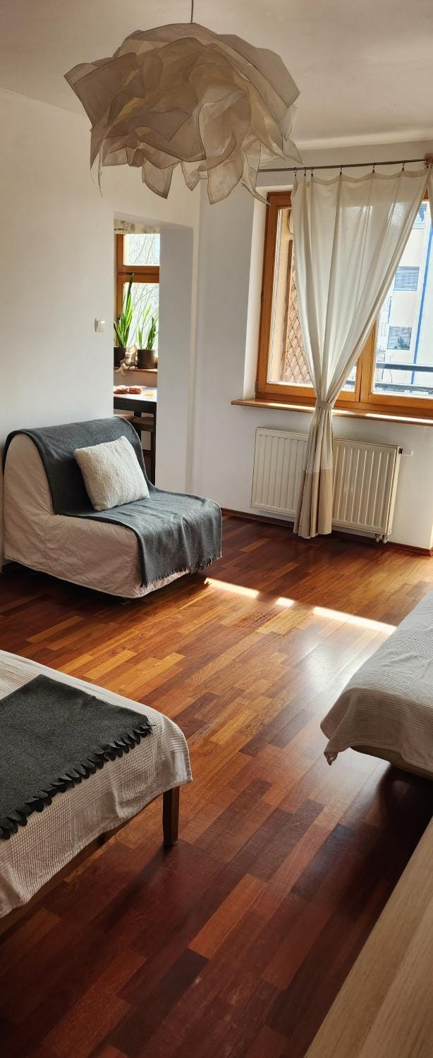 Bed, Living room, Photo of the whole room, Seating area, Bedroom