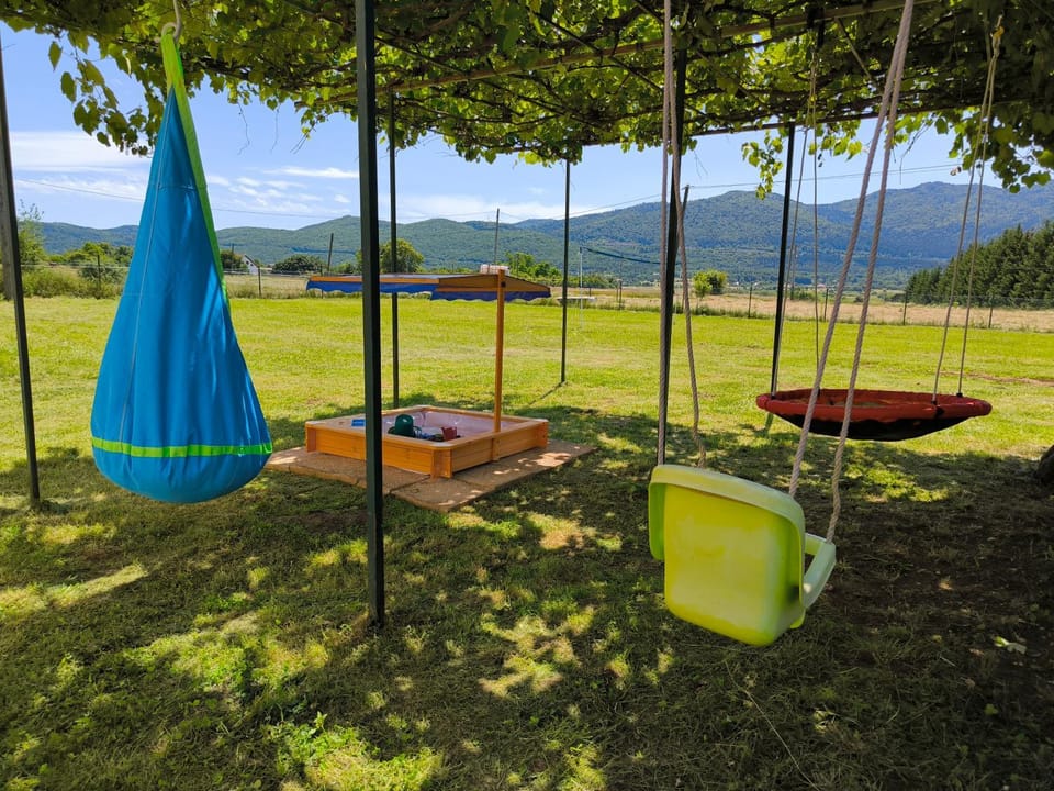 Natural landscape, Children play ground, Garden, Mountain view