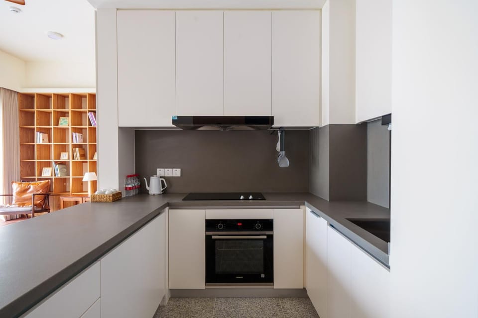 Kitchen or kitchenette, dishwasher, stove, kitchen