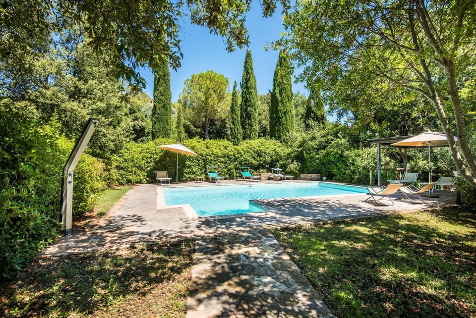 Property building, Living room, Swimming pool