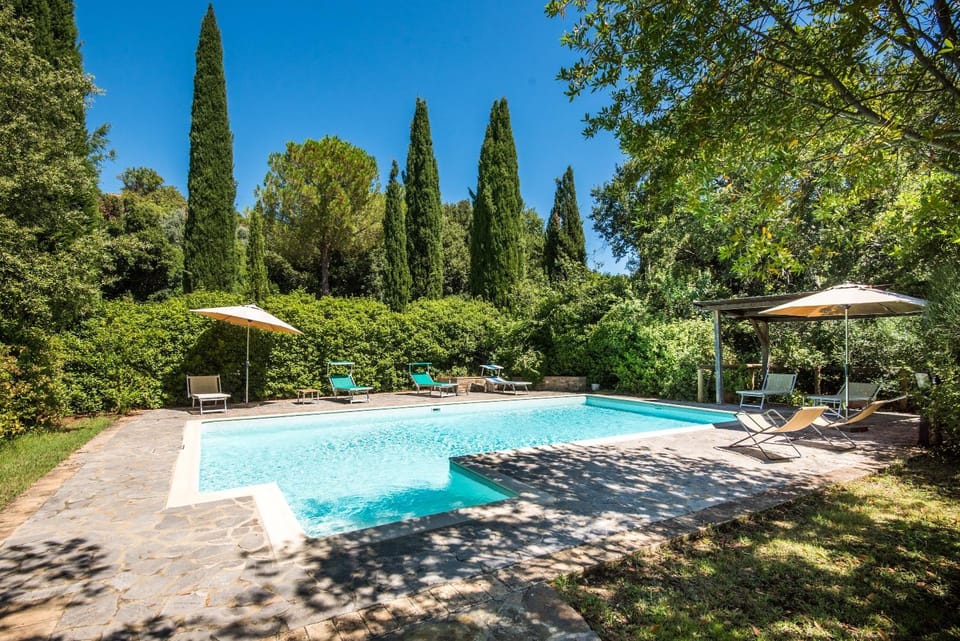Property building, Living room, Swimming pool