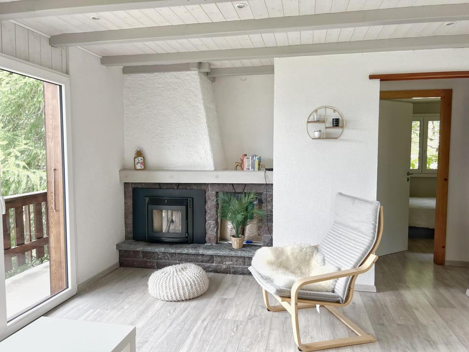 Living room, fireplace