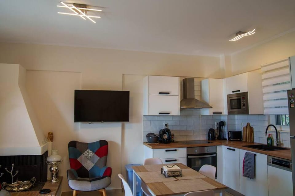 Kitchen or kitchenette, Dining area, dishwasher, fireplace, oven, stove, toaster