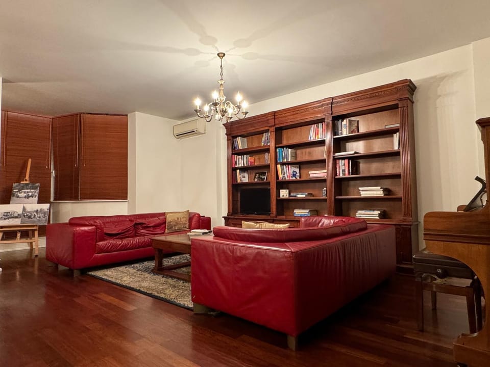 Library, Living room, Seating area, air conditioner