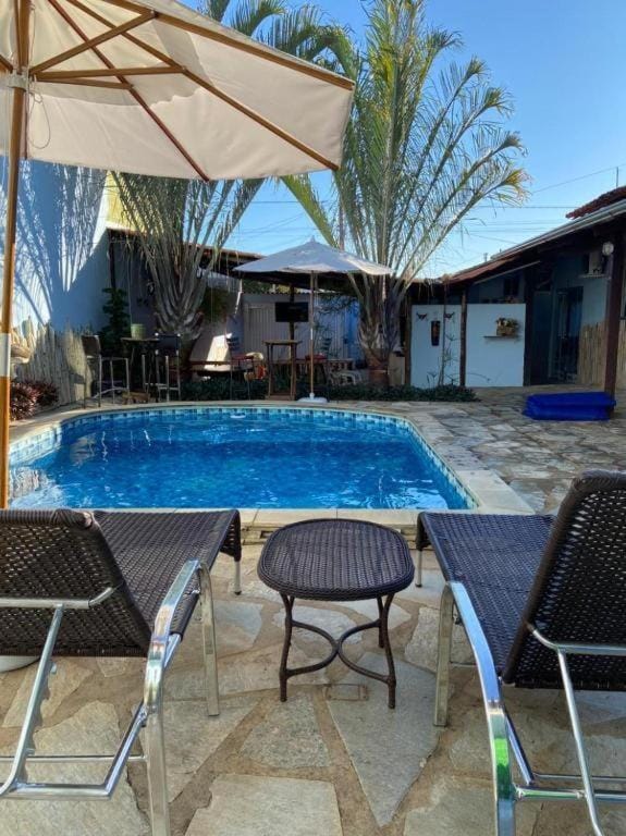 Property building, Patio, Swimming pool