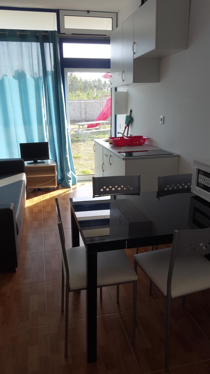 Kitchen or kitchenette, Living room, Dining area