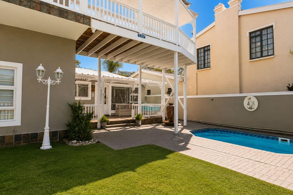 Property building, Patio, Day, Garden, Garden view, Pool view, Swimming pool