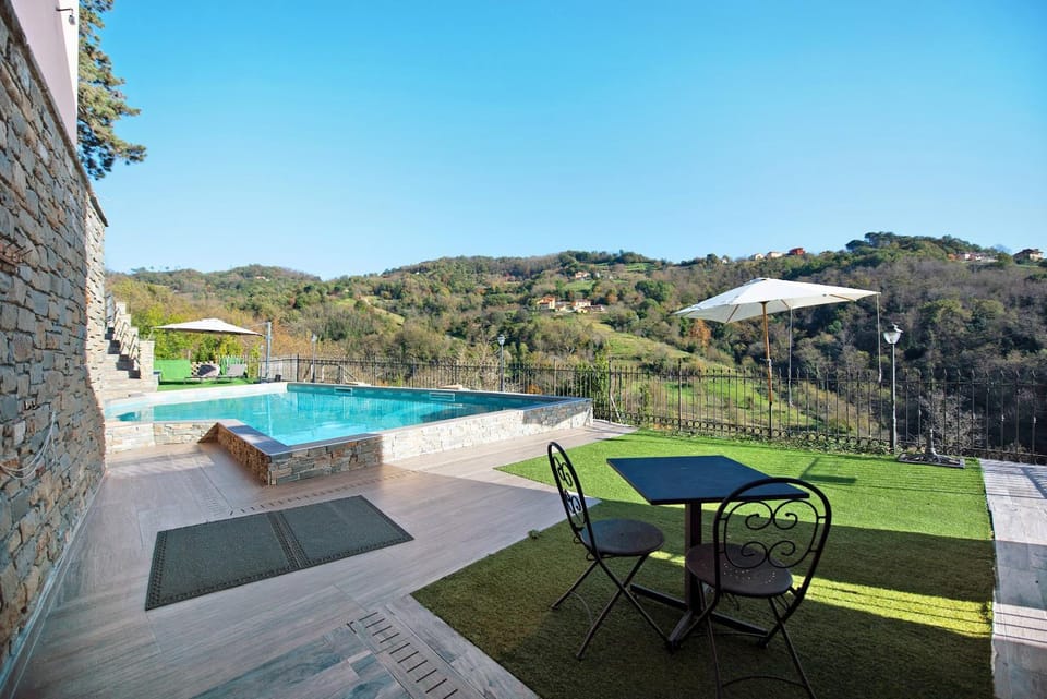 Property building, Living room, Swimming pool