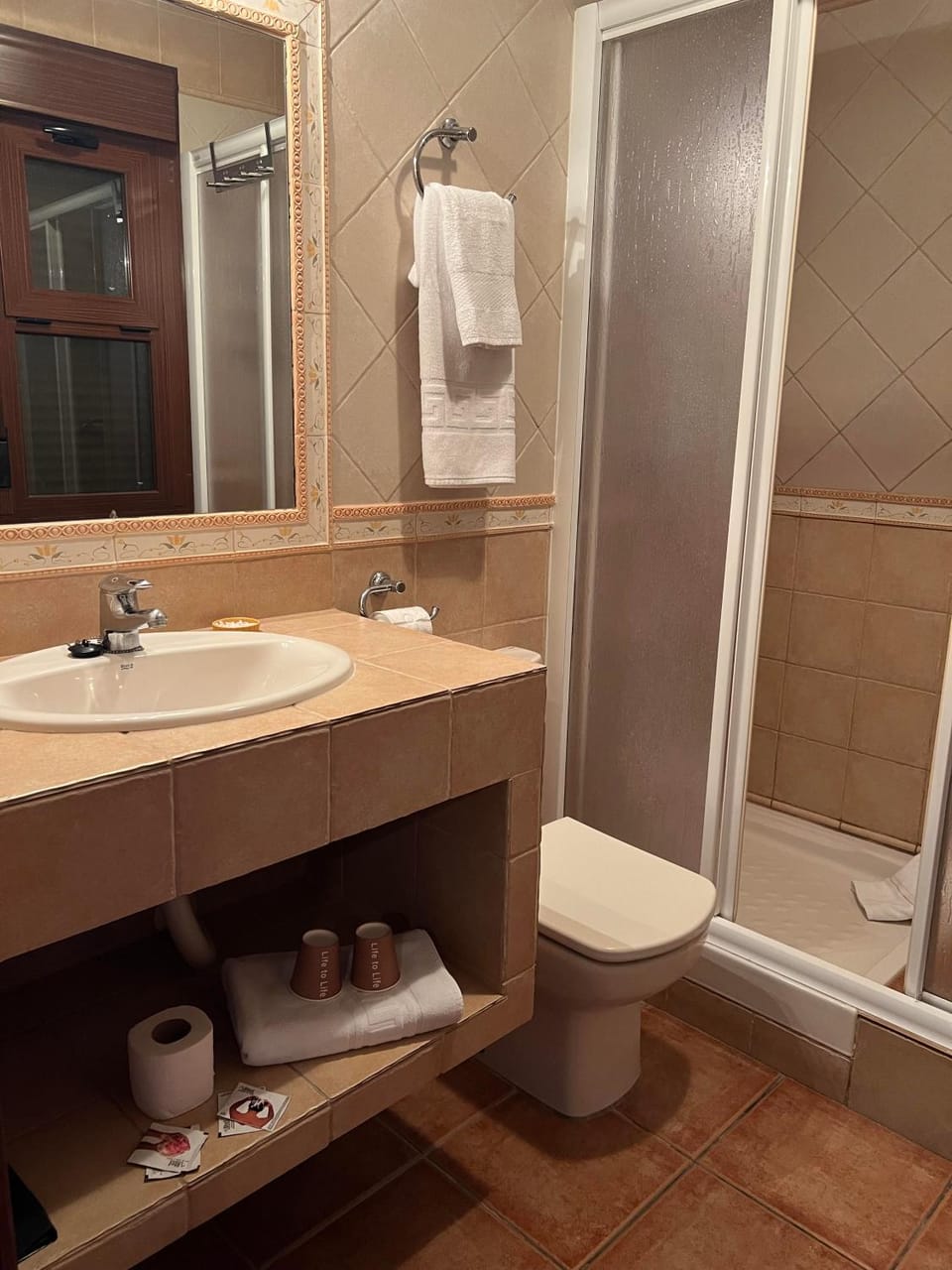 Shower, Toilet, Bathroom, towels