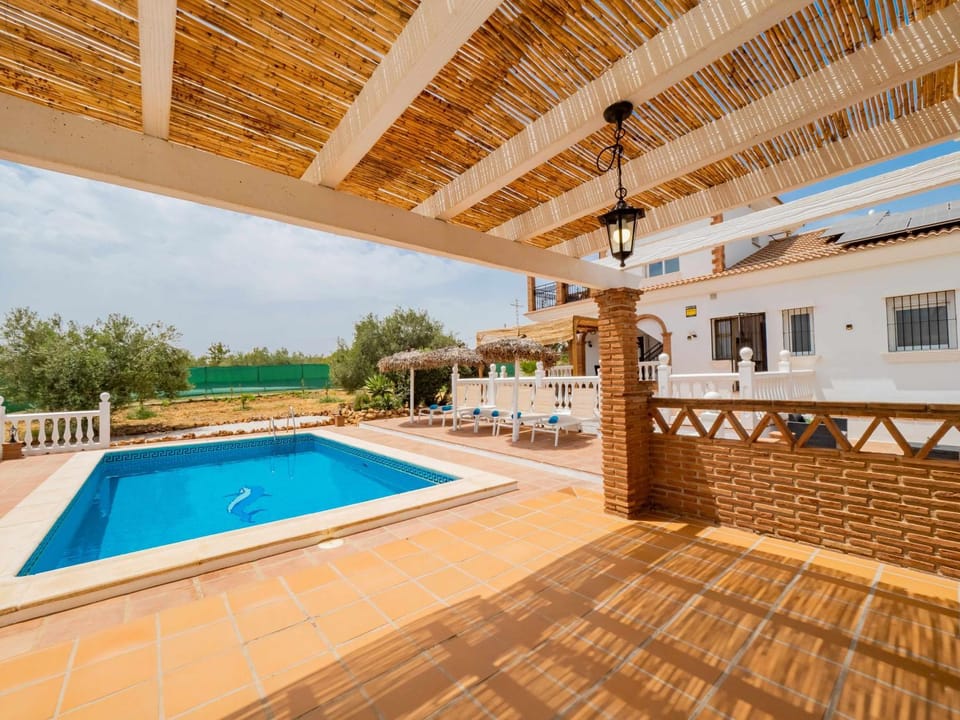 Property building, Patio, Day, View (from property/room), Balcony/Terrace, Pool view, Swimming pool, sunbed