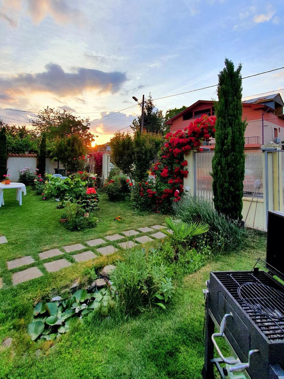 Summer, BBQ facilities, Garden, Garden view, Sunset