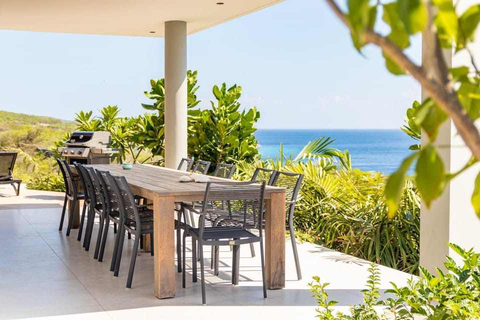 Patio, Day, Natural landscape, View (from property/room), Balcony/Terrace, Living room, Seating area, Dining area, Sea view
