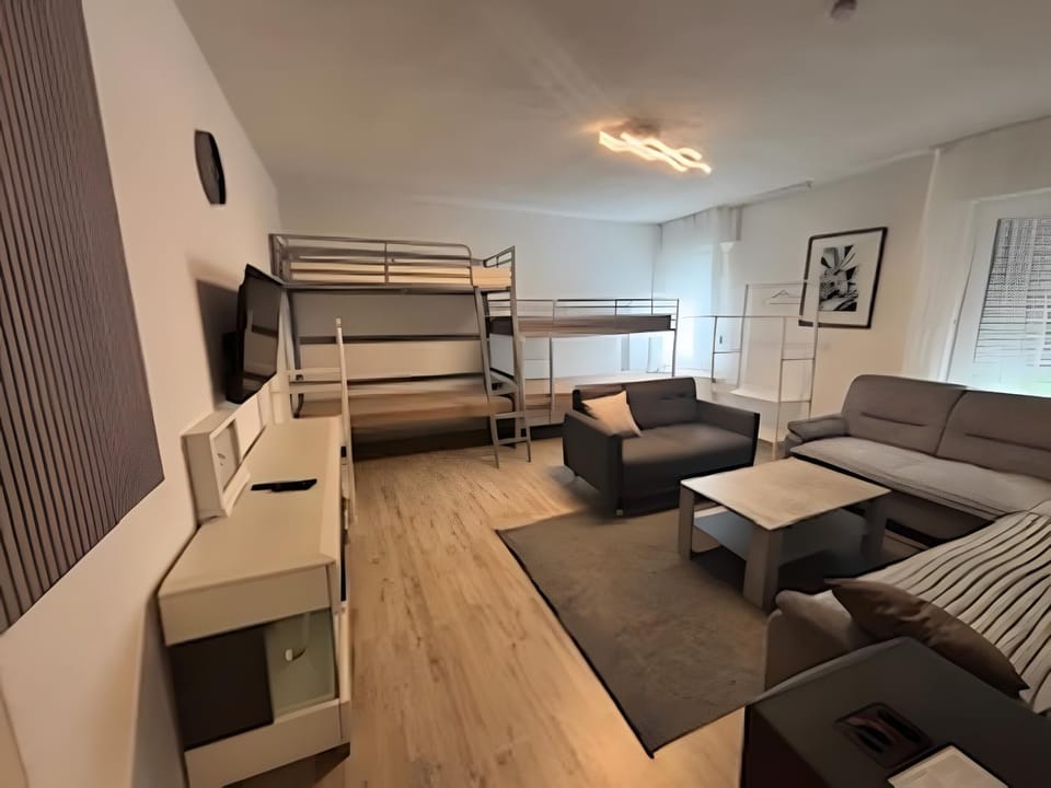 Property building, Living room, Bedroom