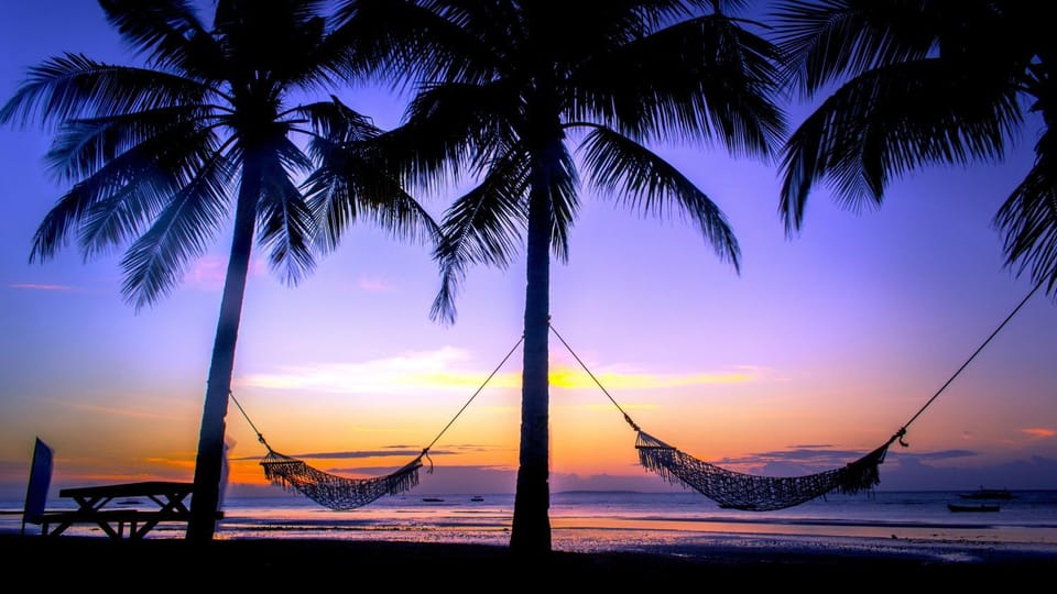 Beach, Sea view, Sunset