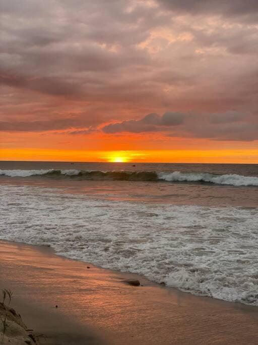 Beach, Sea view, Sunset