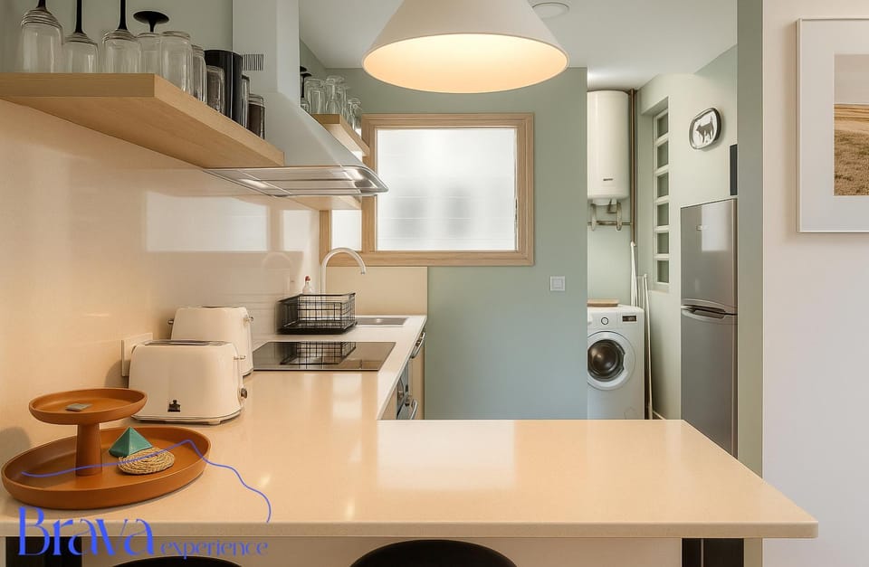 toaster, washing machine, kitchen