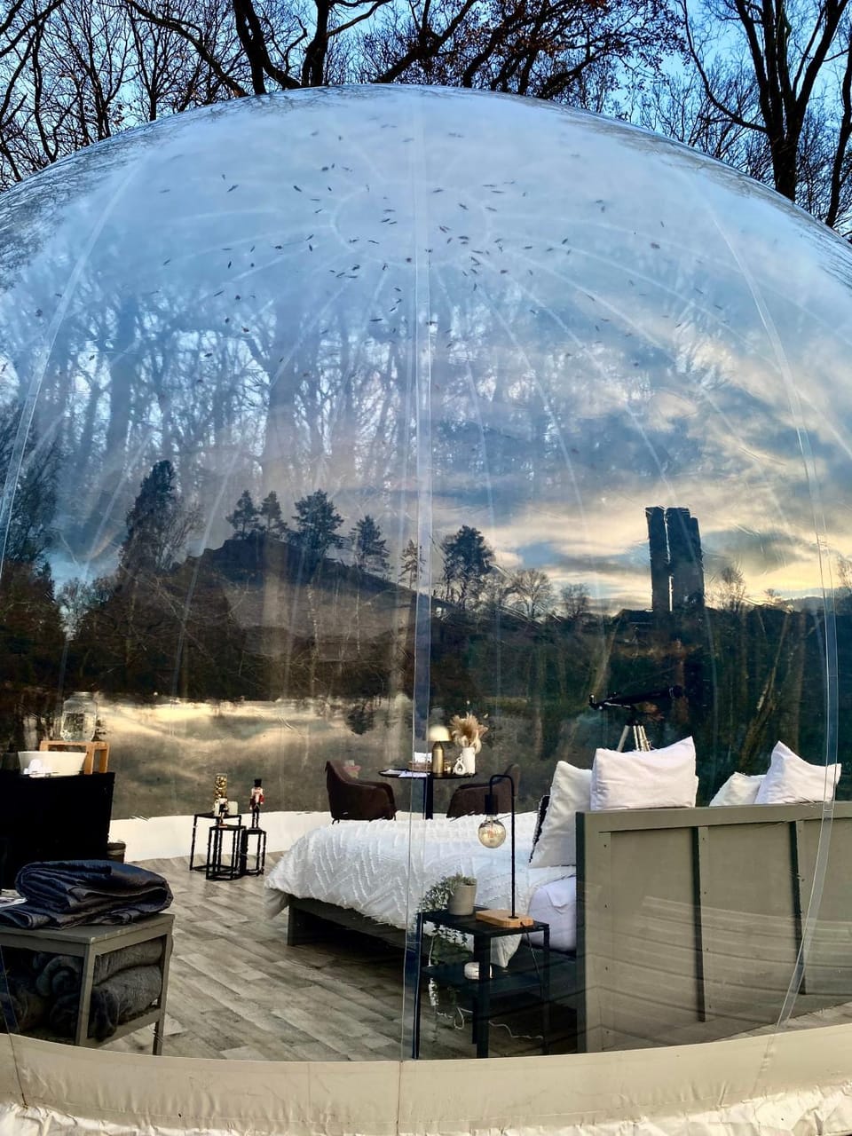La bulle du Bon'Heure Luxury tent in Wallonia, Belgium