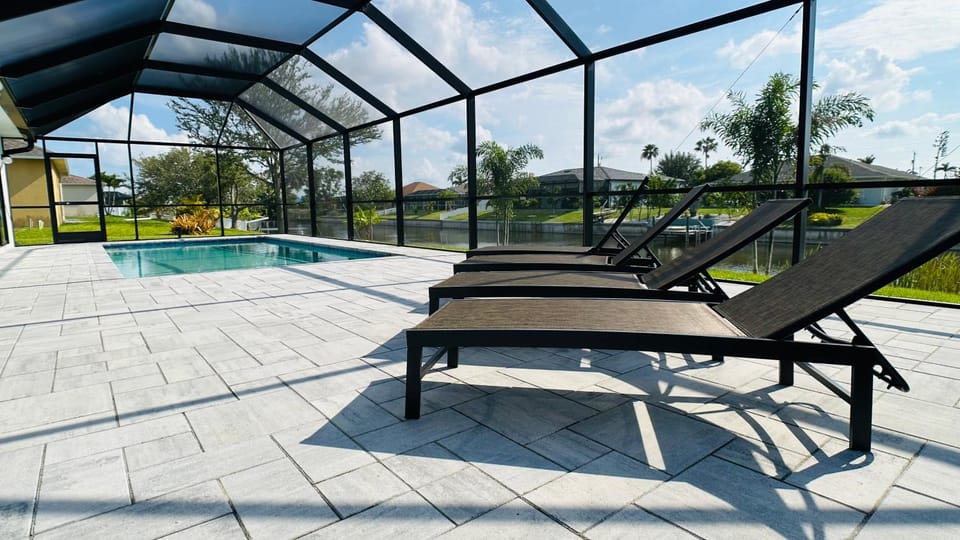 Pool view, sunbed