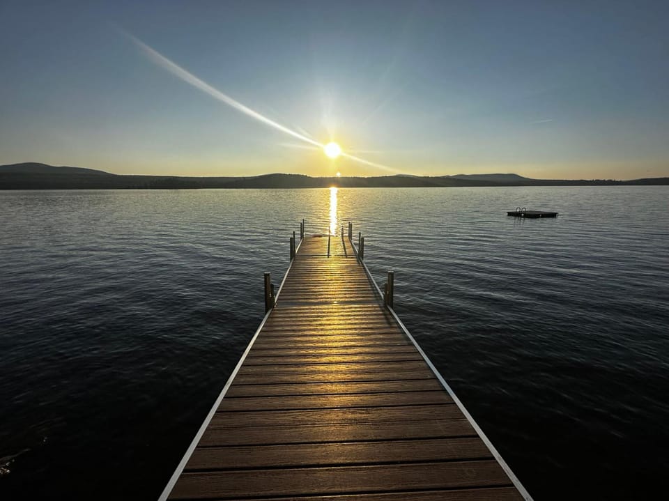 Lake view, Mountain view, Sunset