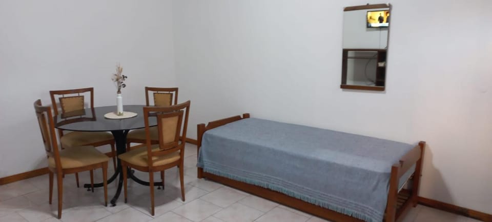 Bed, Living room, Dining area