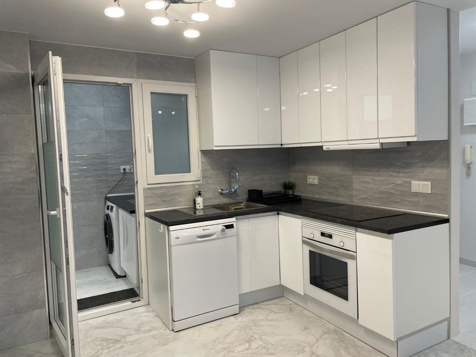 Kitchen or kitchenette, dishwasher, pet friendly, stove, washing machine