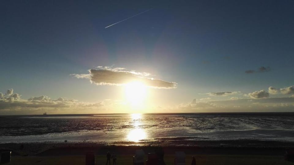 Beach, Sea view, Sunset