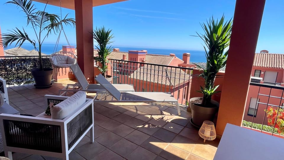 Patio, Day, Natural landscape, View (from property/room), Balcony/Terrace, Seating area, Sea view