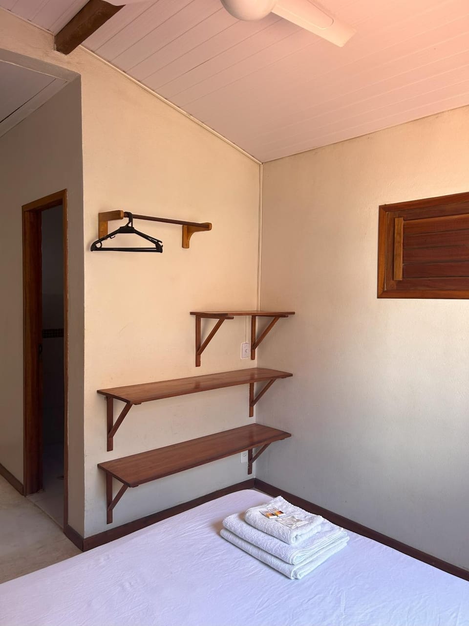 Bed, wardrobe