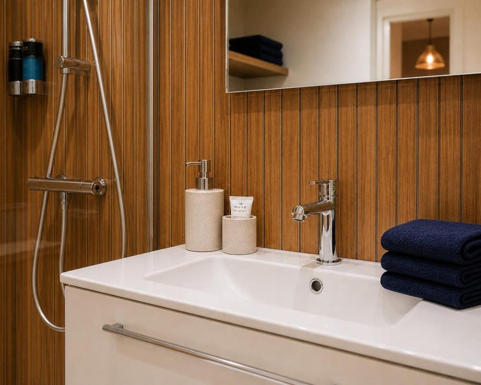 Bathroom, towels