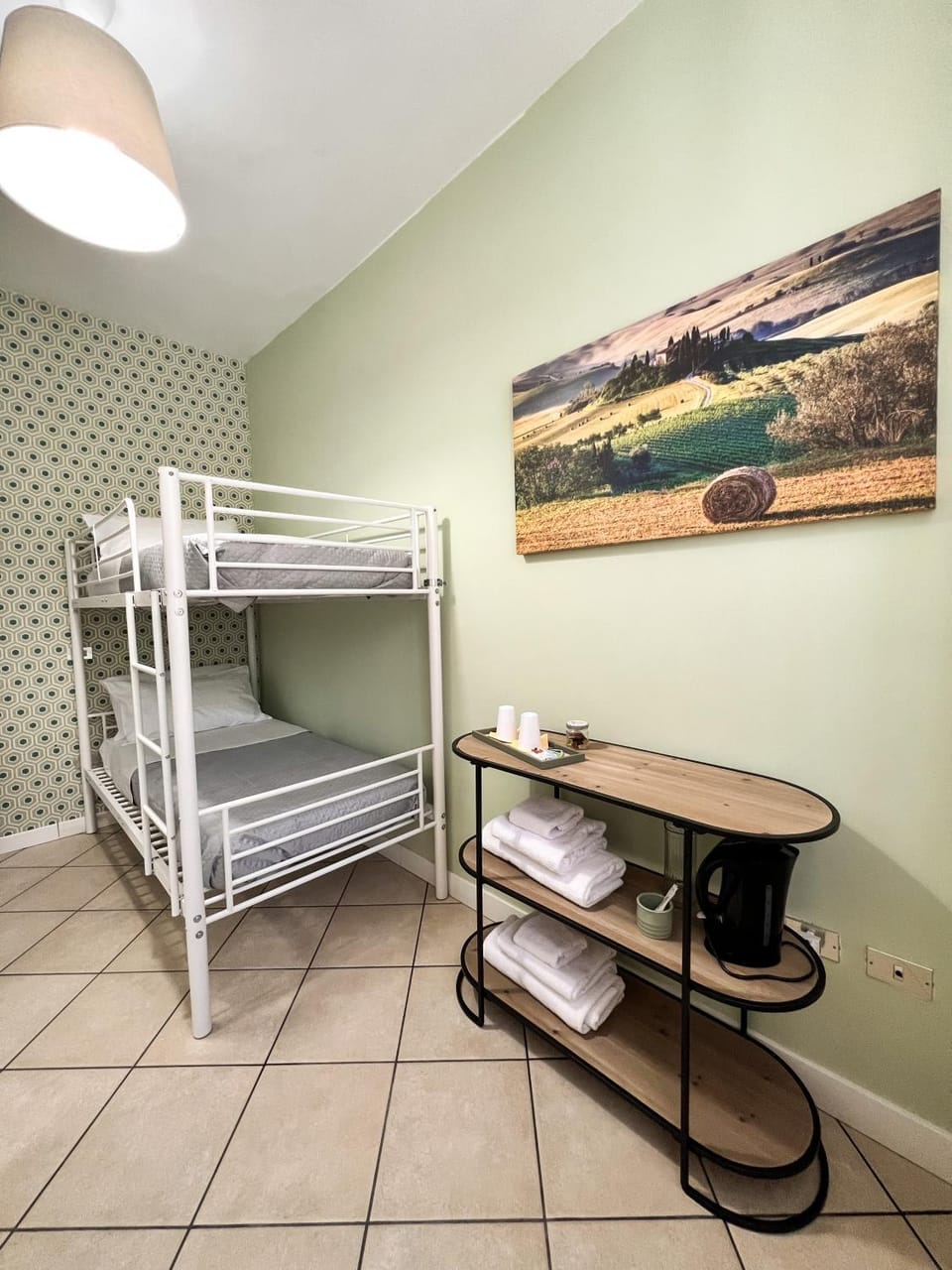 Coffee/tea facilities, bunk bed, towels