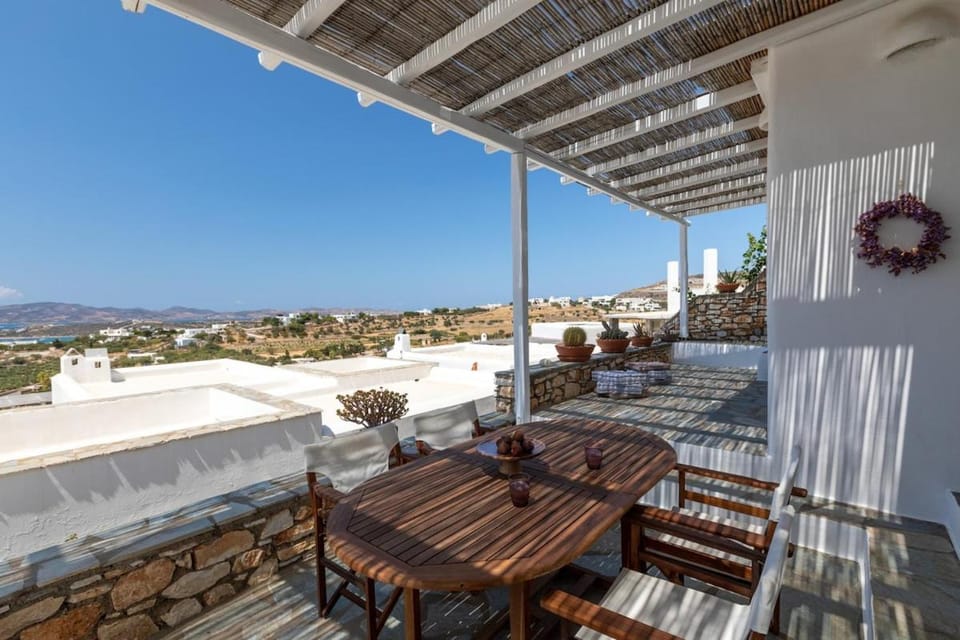 Big Blue Sunset View House in Paros, Greece