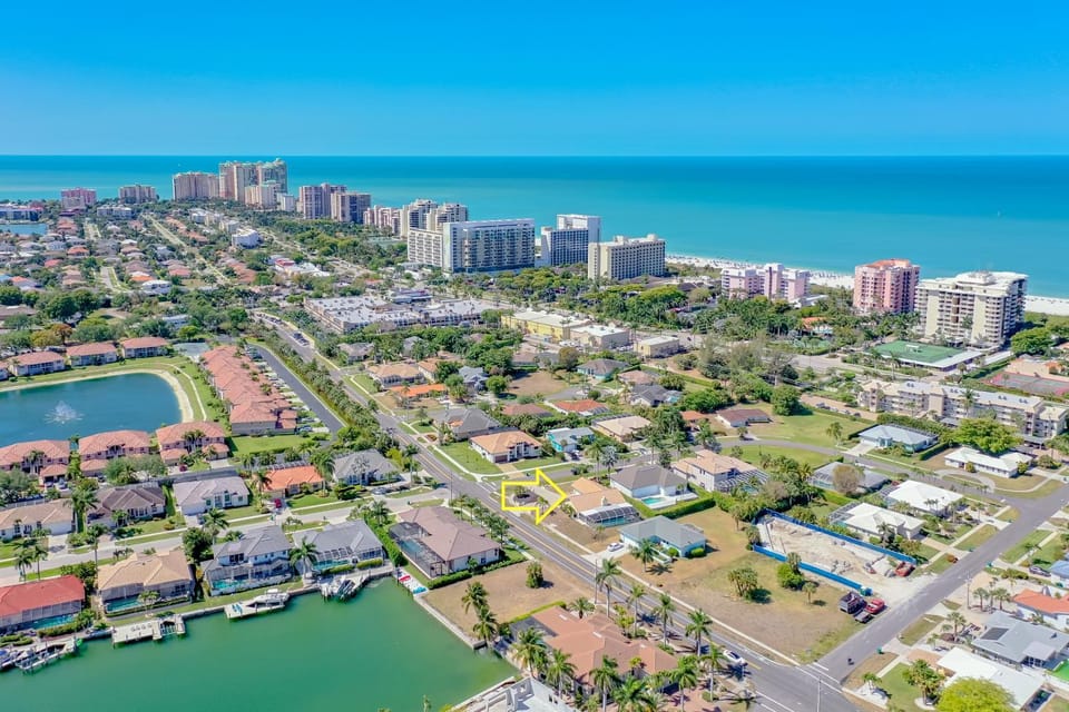 House with Beach Access Point Just Around the Corner House in Marco Island