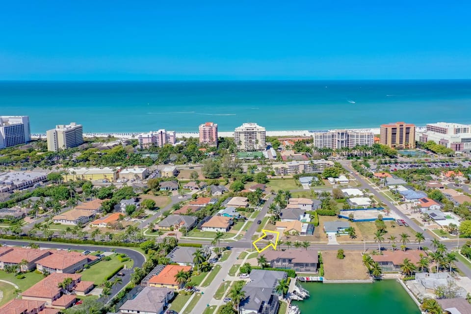 House with Beach Access Point Just Around the Corner House in Marco Island