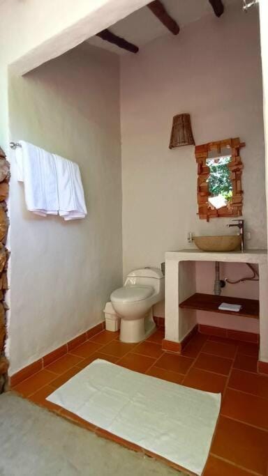 Bathroom, towels