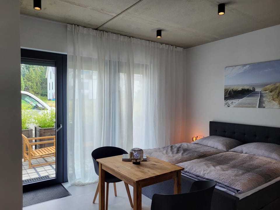 Property building, Living room, Bedroom