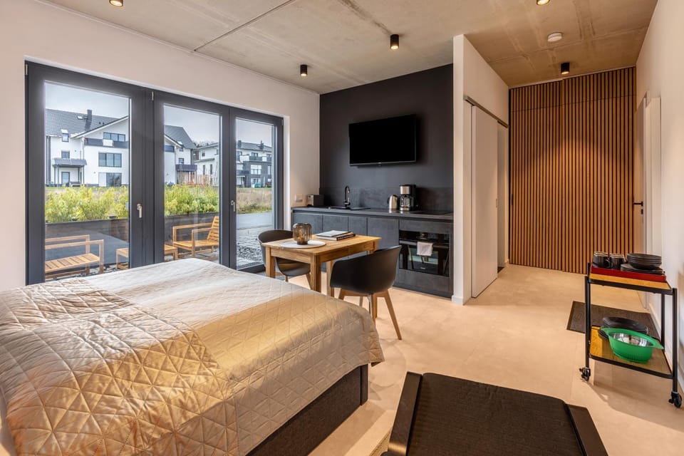 Property building, Living room, Bedroom