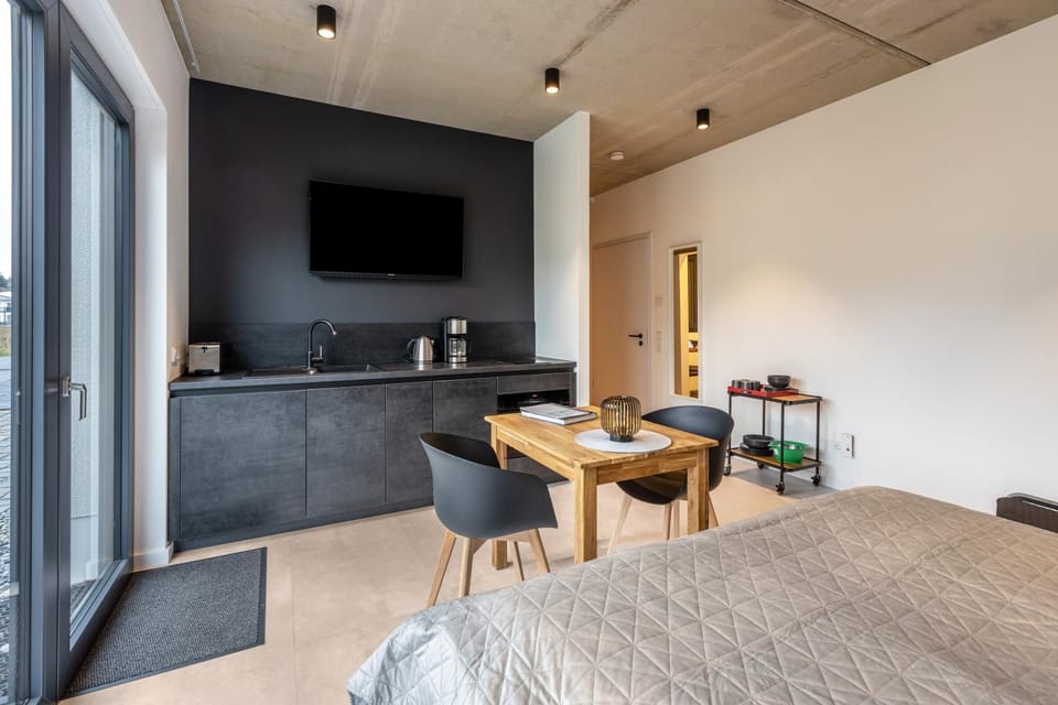 Property building, Living room, Bedroom