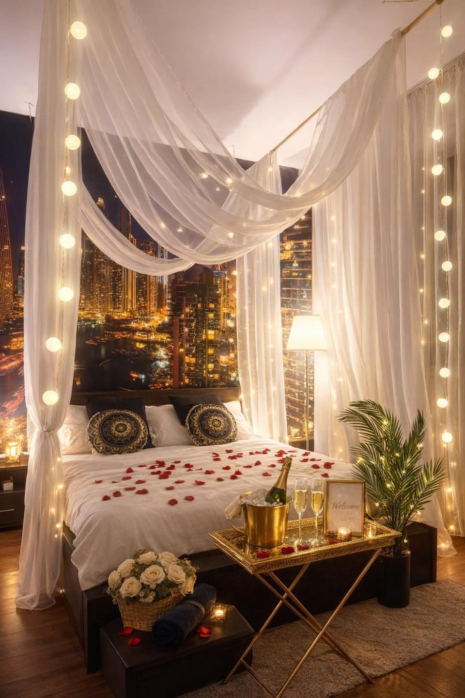 Bed, Night, Bedroom