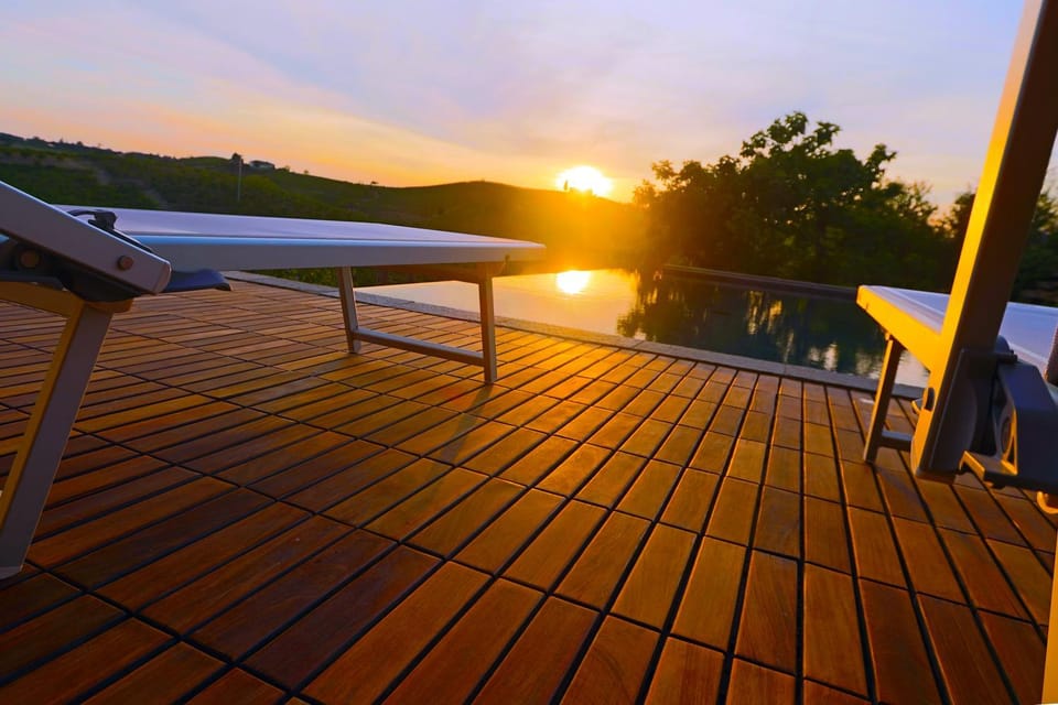 Natural landscape, Sunset, sunbed
