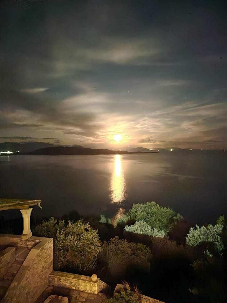 Night, Natural landscape, Sea view