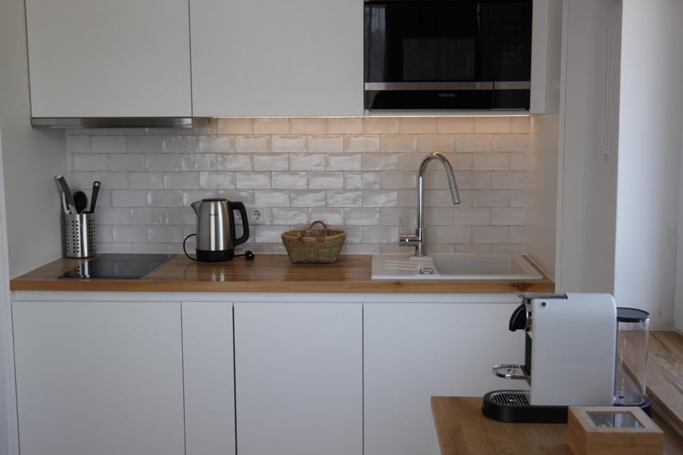 Kitchen or kitchenette, minibar, stove