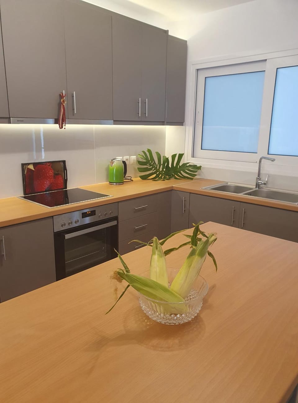 Kitchen or kitchenette, minibar, stove