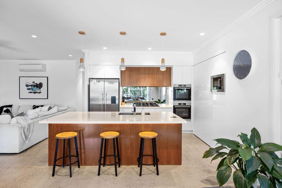 Kitchen or kitchenette, oven, stove, toaster