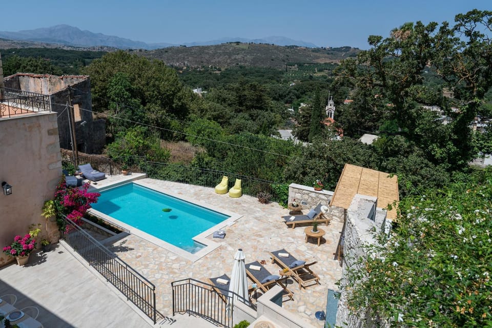 Patio, Day, Natural landscape, Mountain view, Pool view, Swimming pool